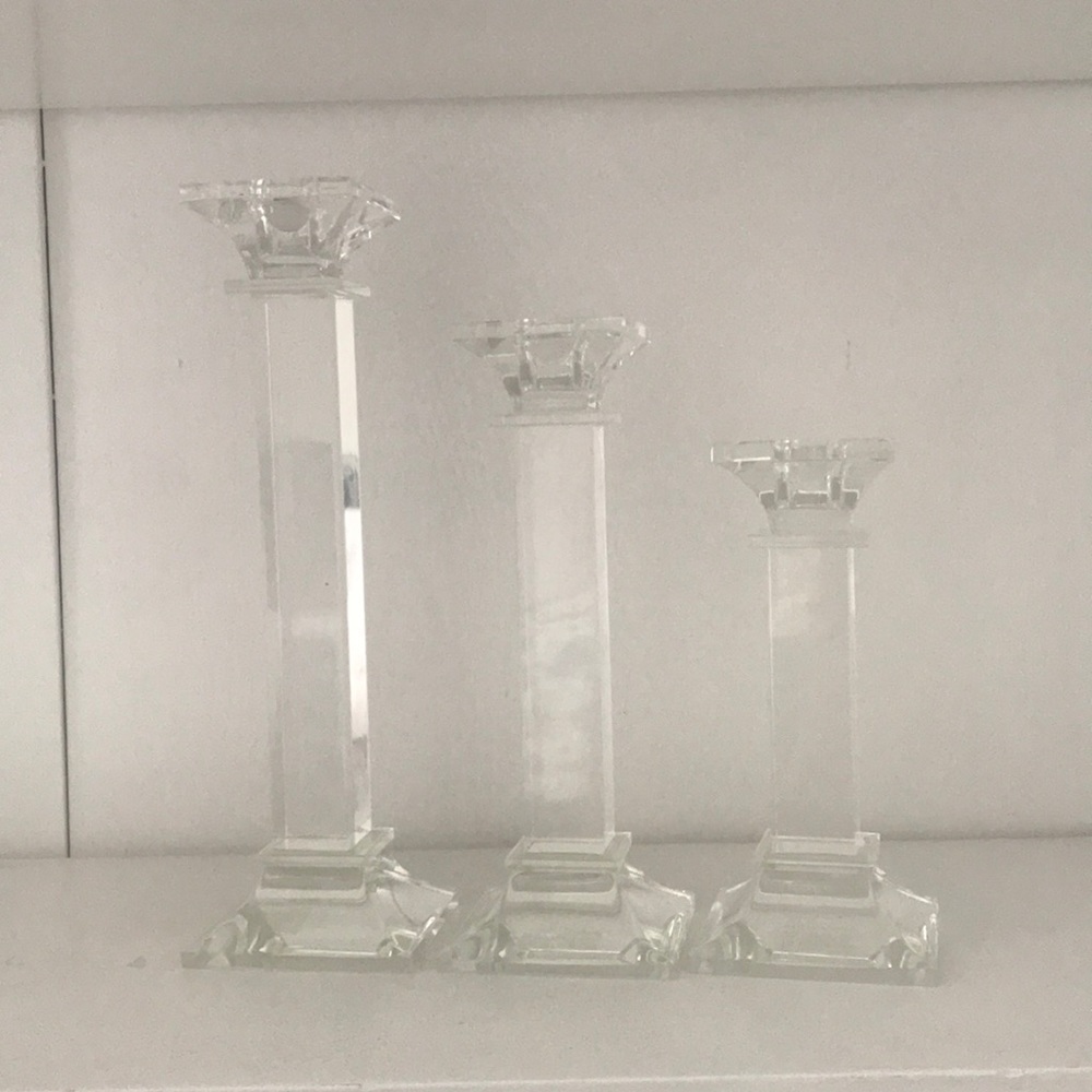 Mikasa. Crystal candlestick holders.